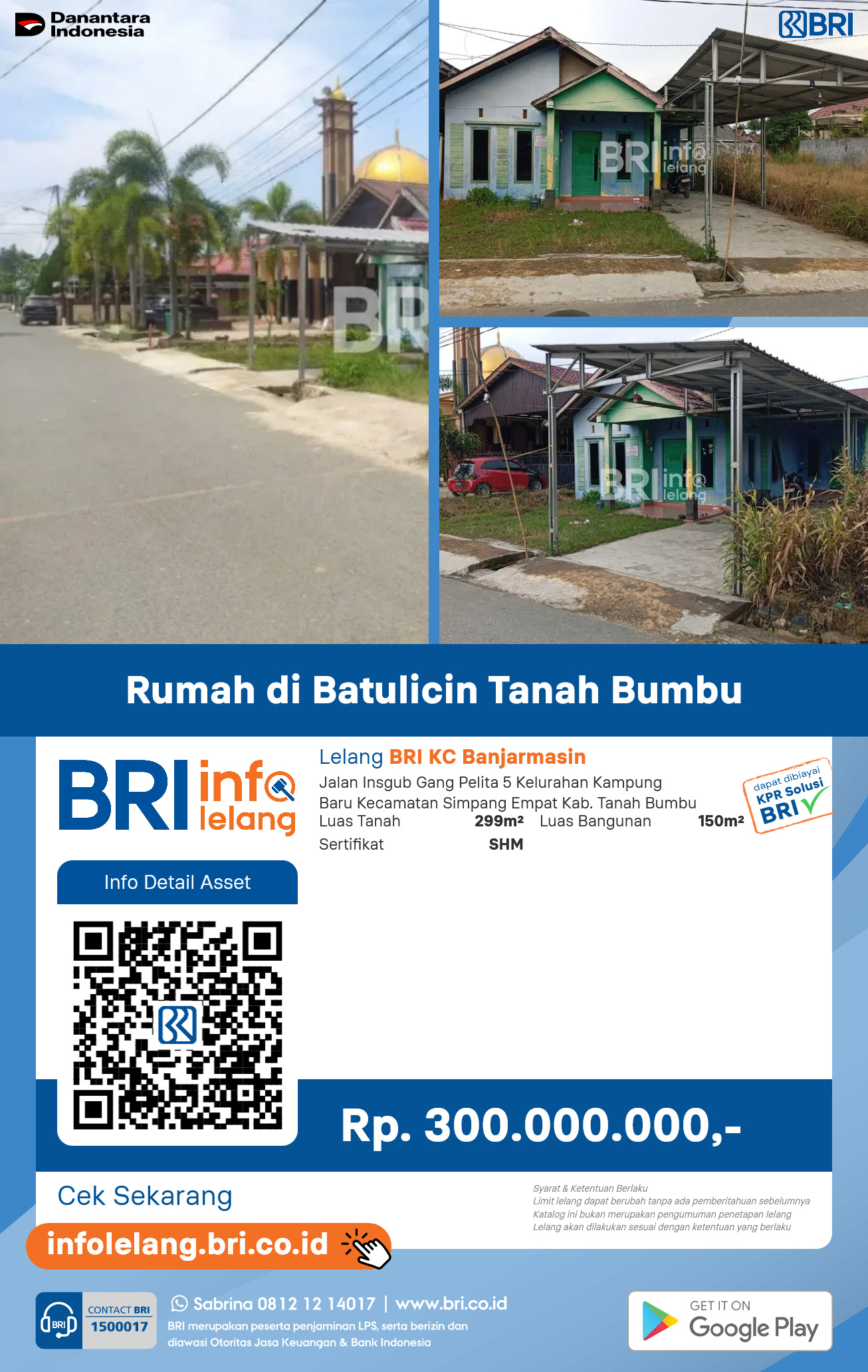 Rumah di Batulicin Tanah Bumbu