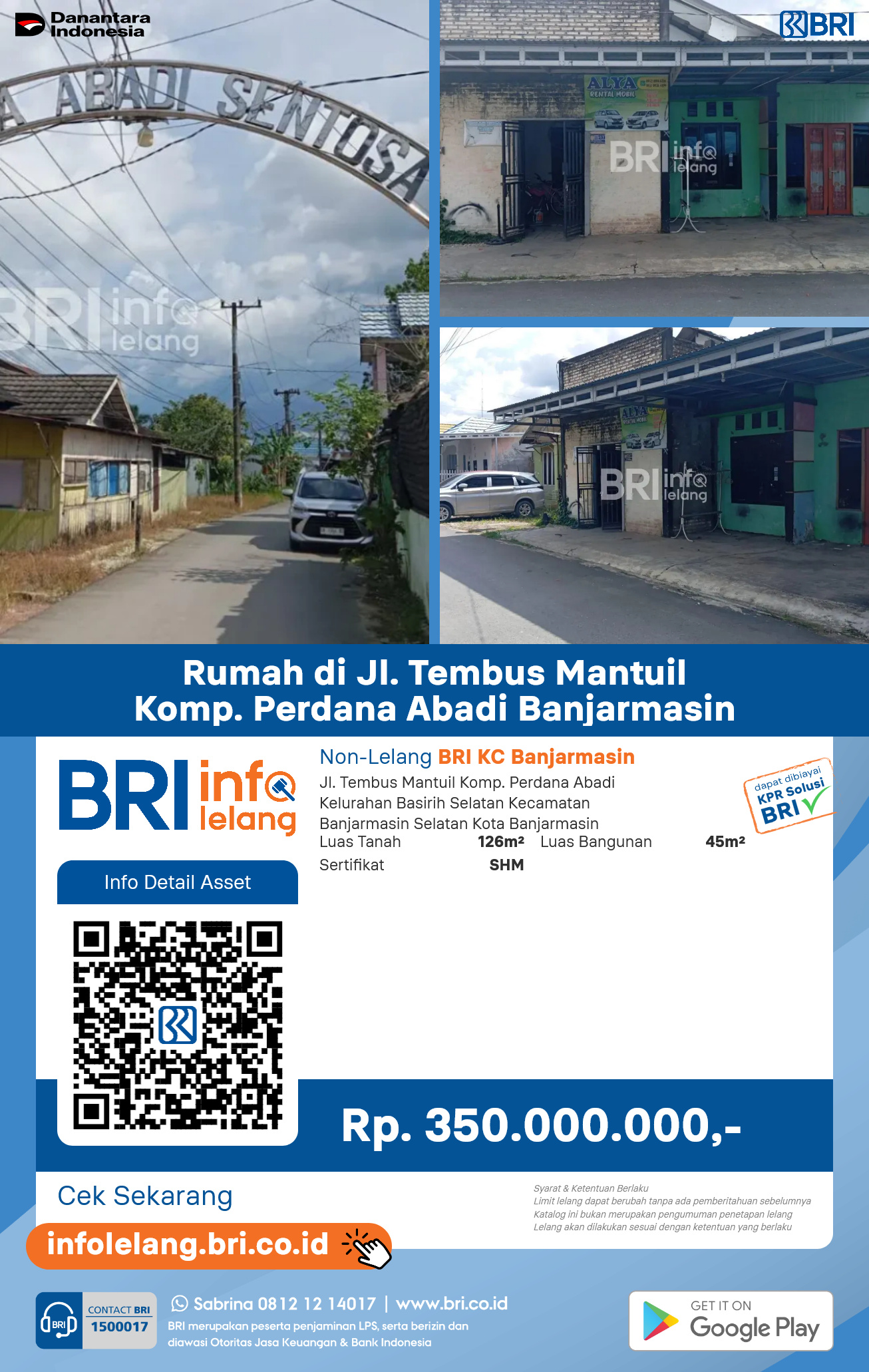 Rumah di Jl. Tembus Mantuil