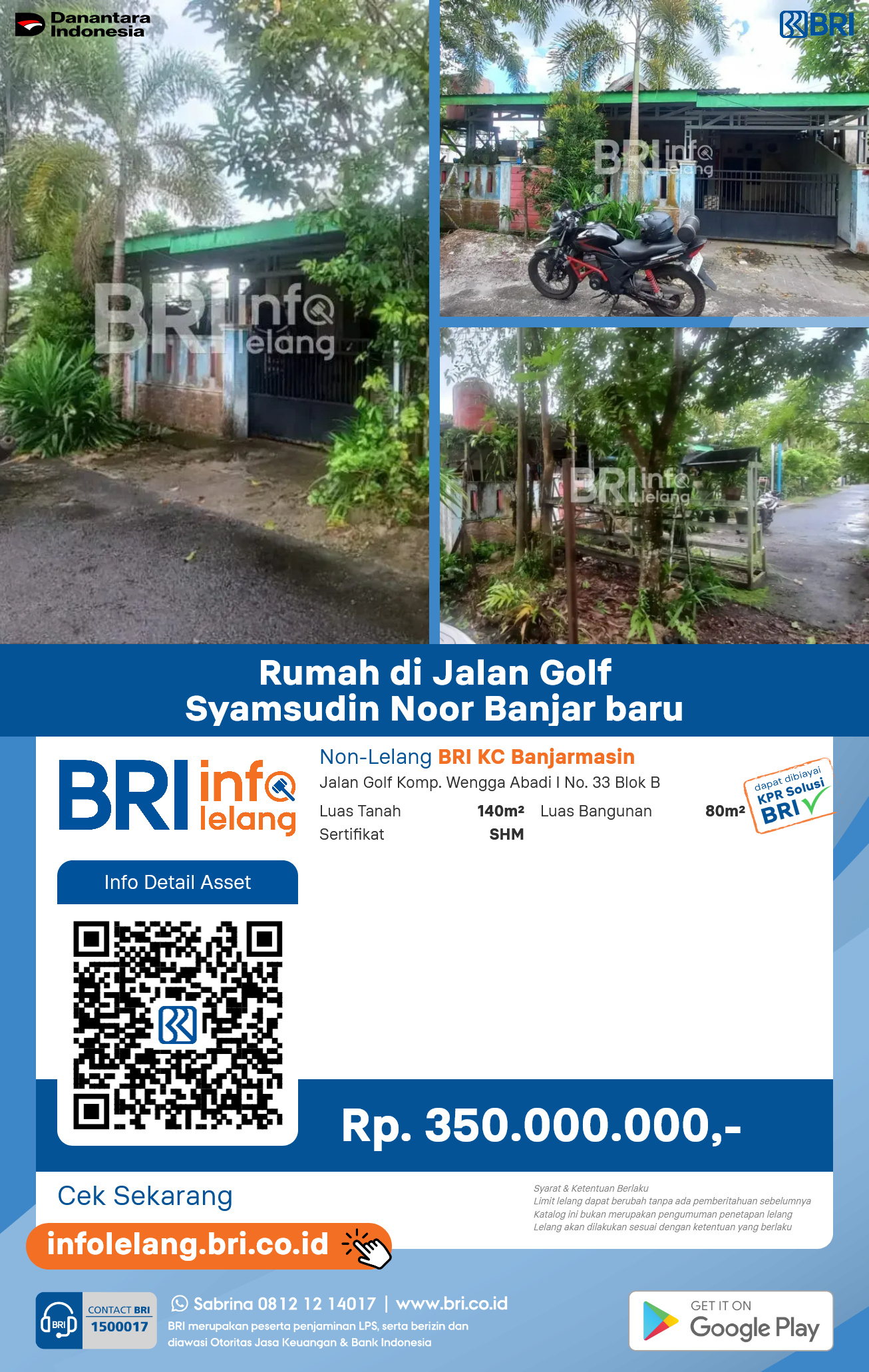 Rumah di Jalan Golf Banjarbaru