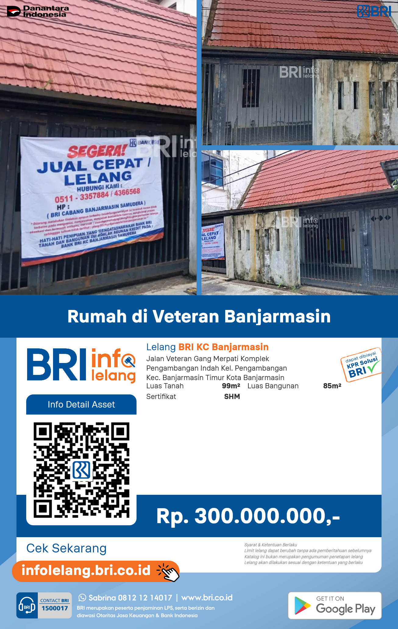 Rumah Murah di Jl Veteran Banjarmasin