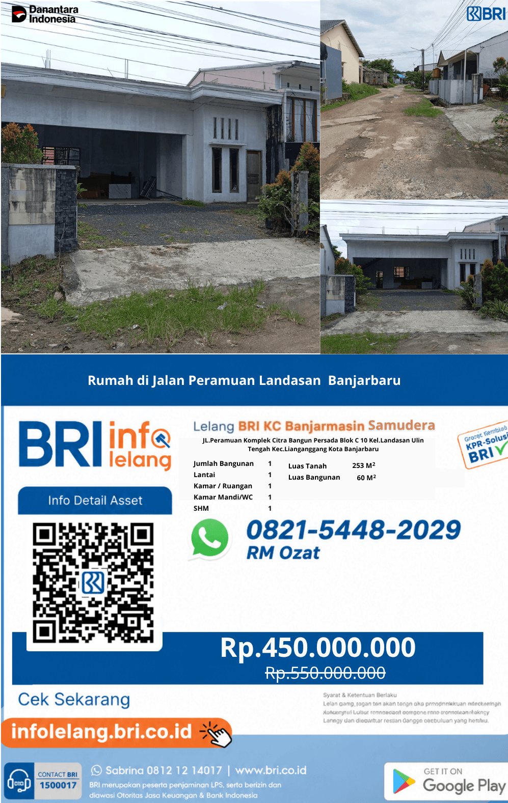 Rumah di Jl. Peramuan Landasan Ulin