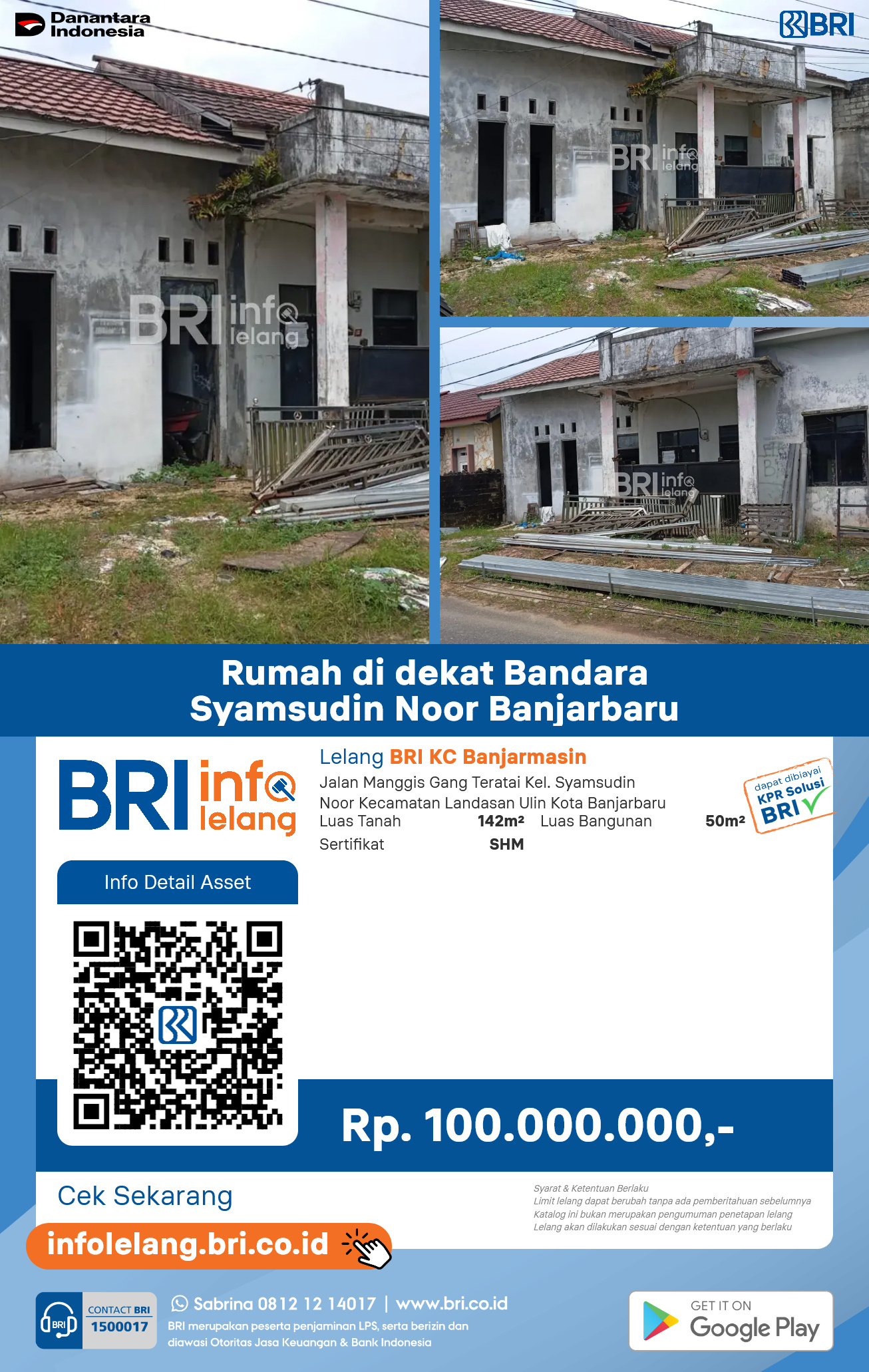 Rumah Dekat Bandara Syamsudin Noor Banjarbaru