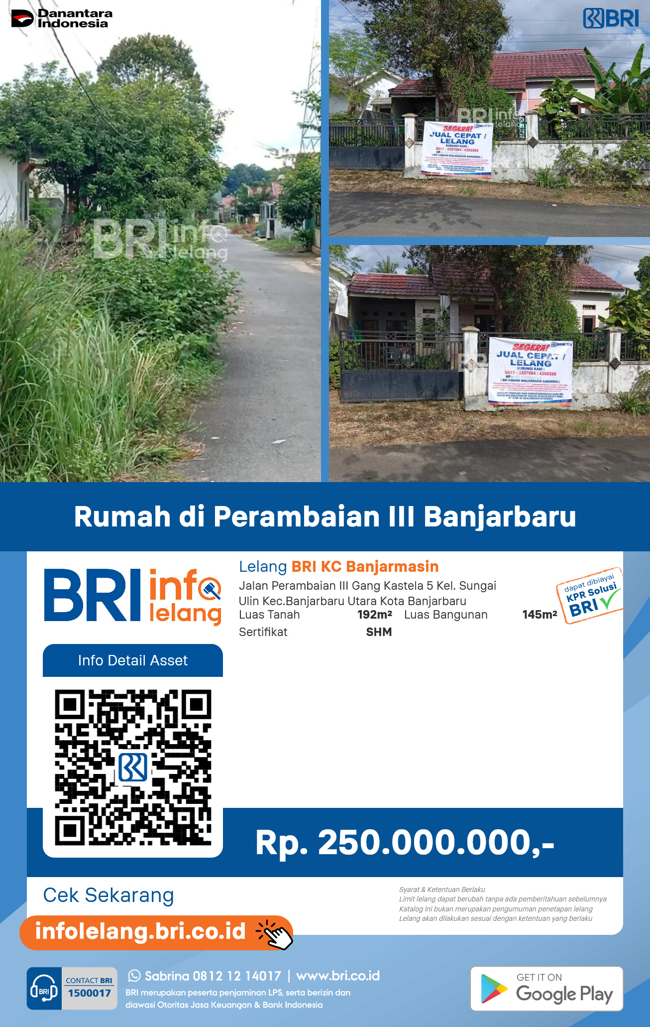 Rumah di Perambaian III Banjarbaru